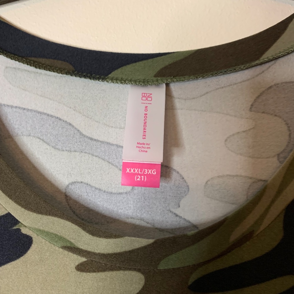 Women’s No Boundaries Green Camouflage Dress, Size XXXL - Picture 2 of 10